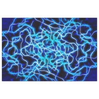 Electric Neon Blue Tesla Coil Lightning Tissue Paper