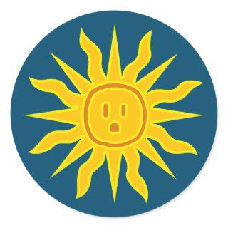 Electric Sun Classic Round Sticker