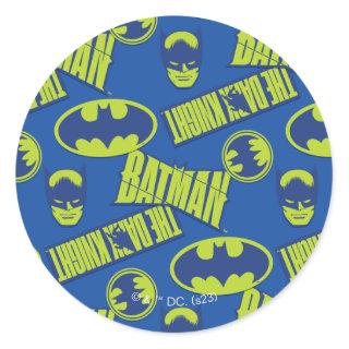 Electric Up Batman - The Dark Knight Pattern Classic Round Sticker