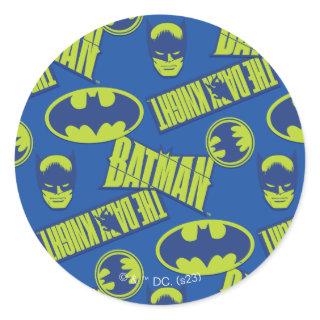 Electric Up Batman - The Dark Knight Pattern Classic Round Sticker