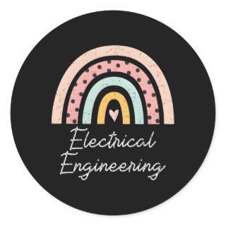 Electrical Engineering Rainbow Classic Round Sticker