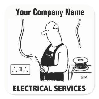 Electrical Services Cartoon Stickers