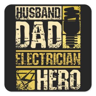 Electrician Dad Square Sticker