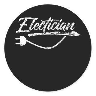 Electrician Electrical Electric Electronic  Classic Round Sticker