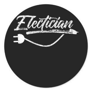 Electrician Electrical Electric Electronic  Classic Round Sticker