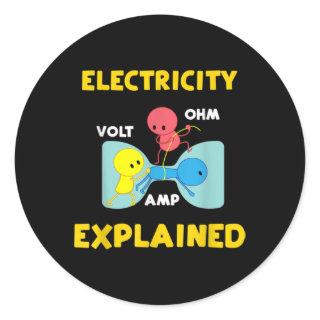 Electricity Explained Classic Round Sticker