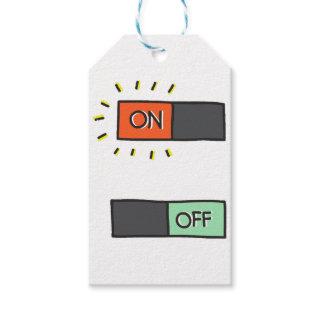 Electricity power button  gift tags