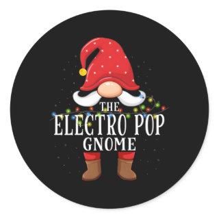 Electro Pop Gnome Family Pajama Classic Round Sticker