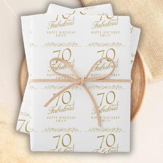 Elegant 70 and Fabulous 70th Birthday   Sheets