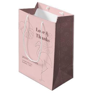 Elegant Abstract Lets Flamingle Medium Gift Bag
