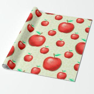 Elegant Apples Pattern Honeycomb Background