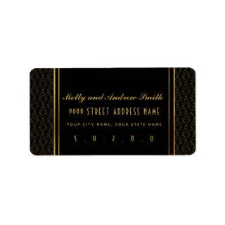 Elegant art deco address label party/wedding