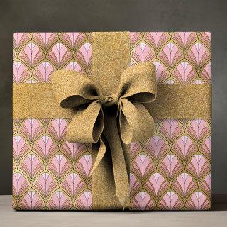 Elegant Art Deco Pink Gold Luxury Vintage Pattern
