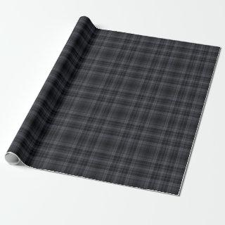 Elegant Black Aesthetic Tartan Plaid