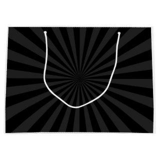 Elegant Black and Charcoal Burst Customize This Large Gift Bag