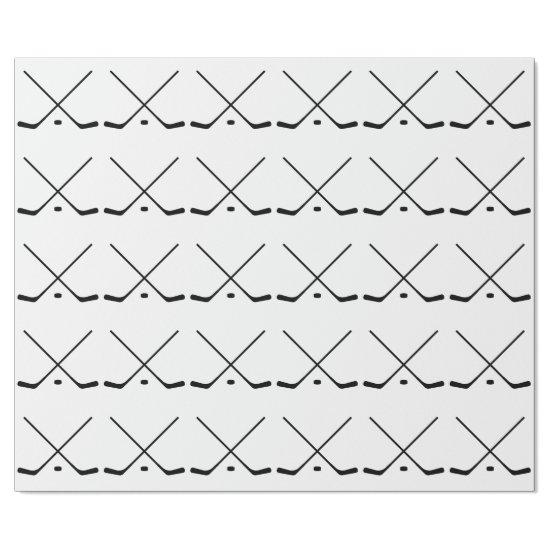 Elegant black and white Hockey Sticks and Puck