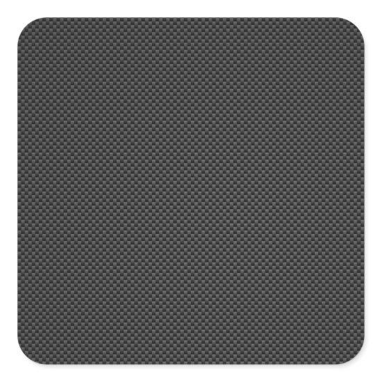 Elegant Black Carbon Fiber Style Print Background Square Sticker
