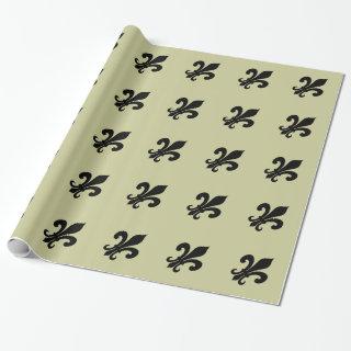 Elegant black Fleur de lis pattern