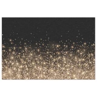 Elegant Black Gold Bronze Glitter Holiday Tissue Paper