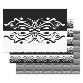 Elegant Black & White Abstract Harlequin Style  Sheets