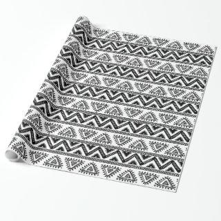 Elegant Black & White Tribal Pattern