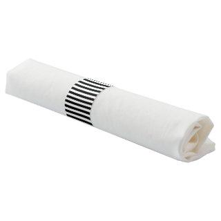 Elegant Black White Vertical Lines Geometric Napkin Bands