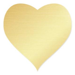 Elegant Blank Heart-Shaped Gold Seals