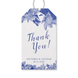 Elegant Blue and White Flowers Chinoiserie Chic  Gift Tags