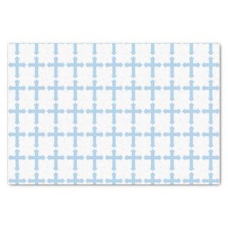 Elegant Blue Cross Tissue Paper