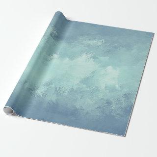 Elegant Blue Green Grunge Watercolor Background