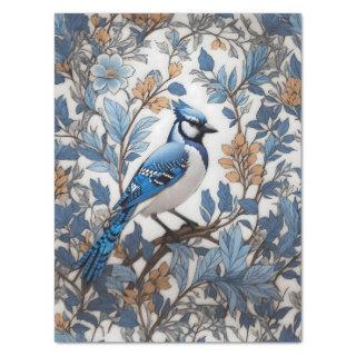 Elegant Blue Jay William Morris Inspired Tissue Paper