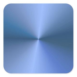 Elegant Blue Metallic Look Blank Trendy Template Square Sticker