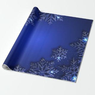 Elegant Blue Snowflake Holiday