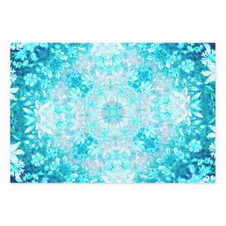 Elegant Blue Turquoise Sky Crystal Mandala  Sheets