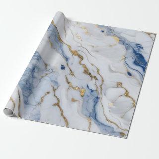 Elegant blue white gold marble granite pattern