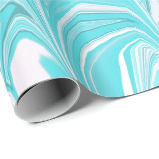 Elegant Blue White Watercolor Marble