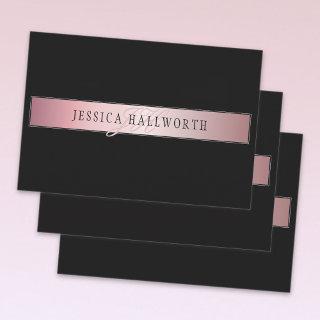 Elegant Blush Faux Rose Gold | Name & Initials  Sheets