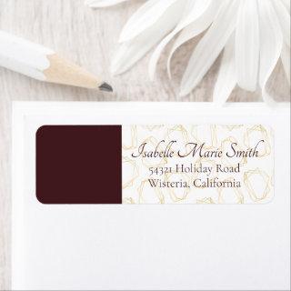 Elegant Blush Pink Anemone Floral Geometric Frames Label