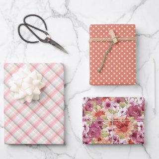 Elegant Blush Rose Coral Pink Watercolor Floral  Sheets