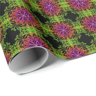 Elegant botanical boho colorful mandala