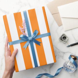 Elegant Bright Orange and White Striped Pattern