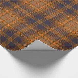 Elegant Brown | Orange | Blue Plaid Checkered