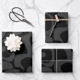 Elegant Chic Modern Matte Black Gray Pattern  Sheets