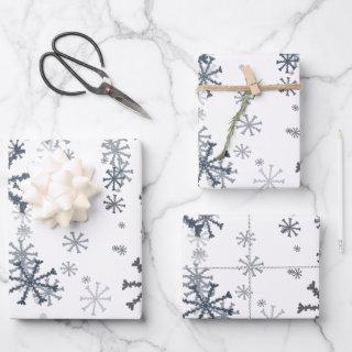 Elegant Christmas snowflakes pattern  Sheets