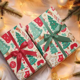 Elegant Christmas Traditional Elements Pattern