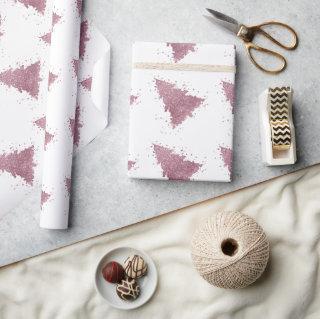 Elegant Christmas Tree | Dusty Mauve Pink Splatter