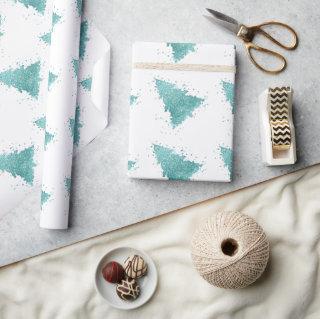 Elegant Christmas Tree | Luxe Aqua Mint Splatter
