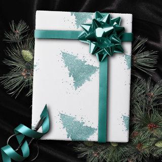Elegant Christmas Tree | Luxe Aqua Mint Splatter