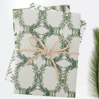 Elegant Classic Pine Wreath Christmas Holiday  Sheets