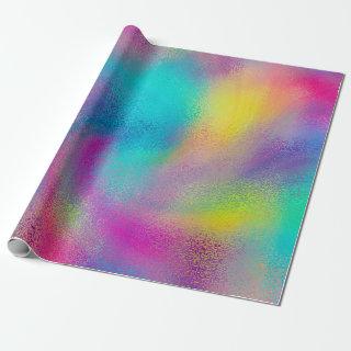 Elegant Colorful Abstract Rainbow Glitter Artwork